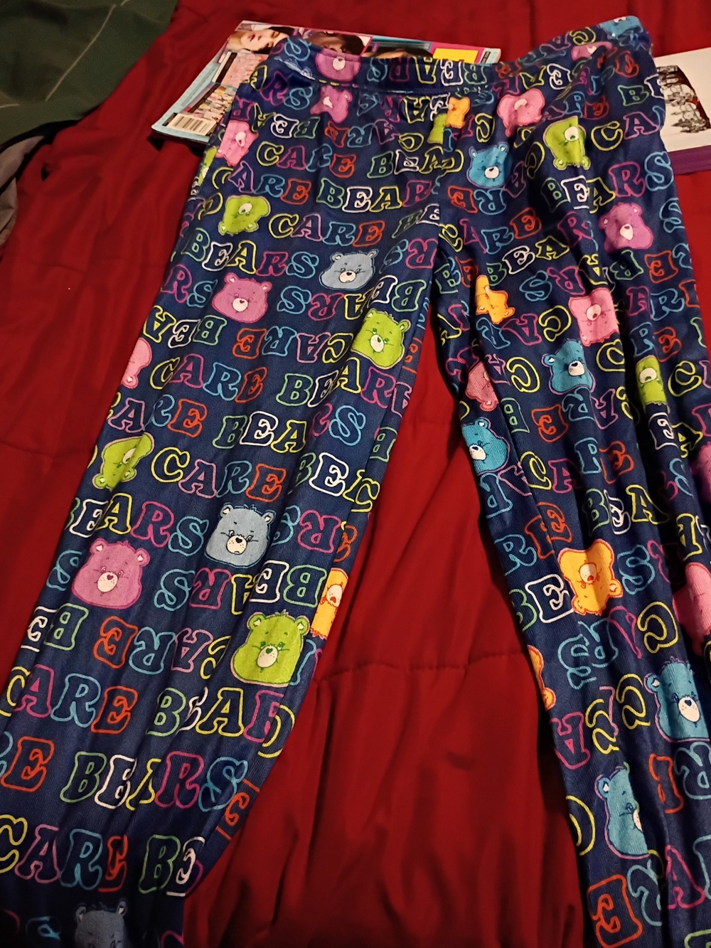 Care Bears Navy Pajama Pants with Multicolor Bear Faces